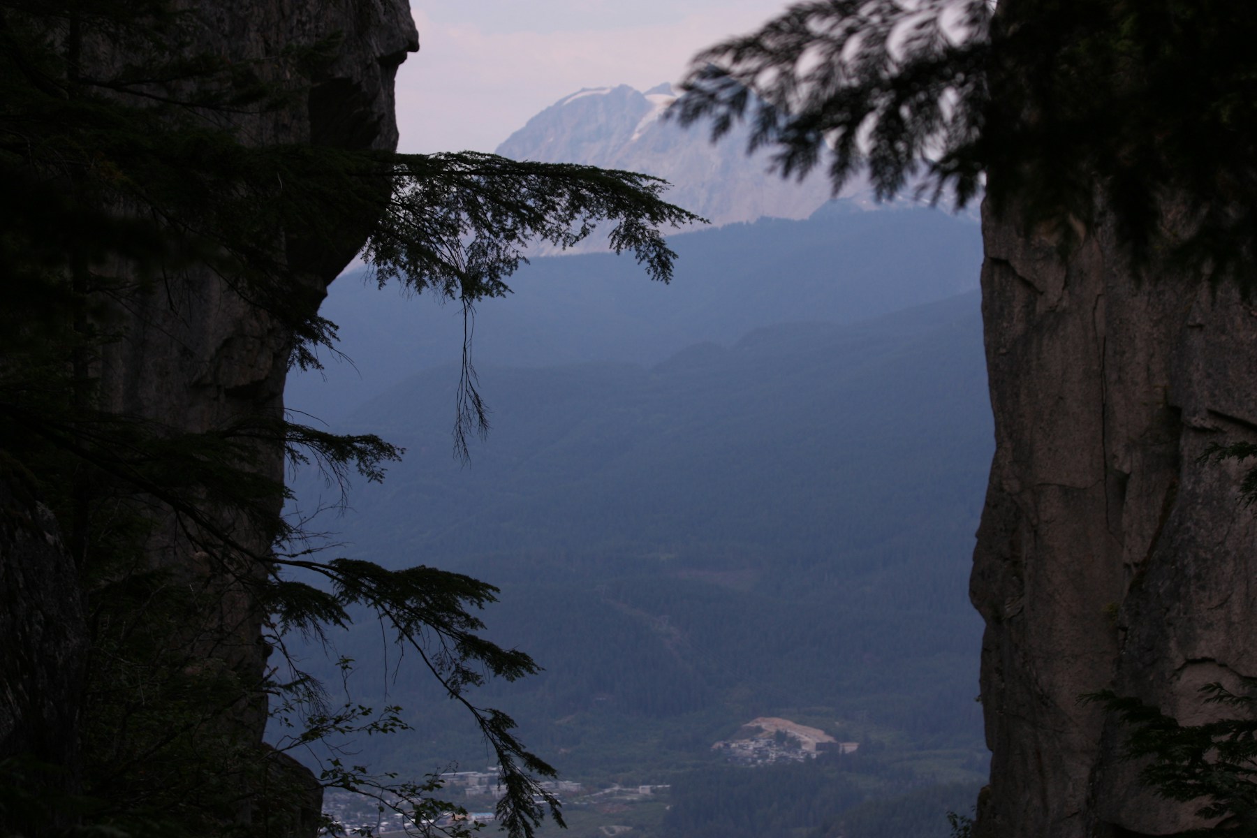 Mountain view from the Stawamus Chief in Squamish, British Columbia